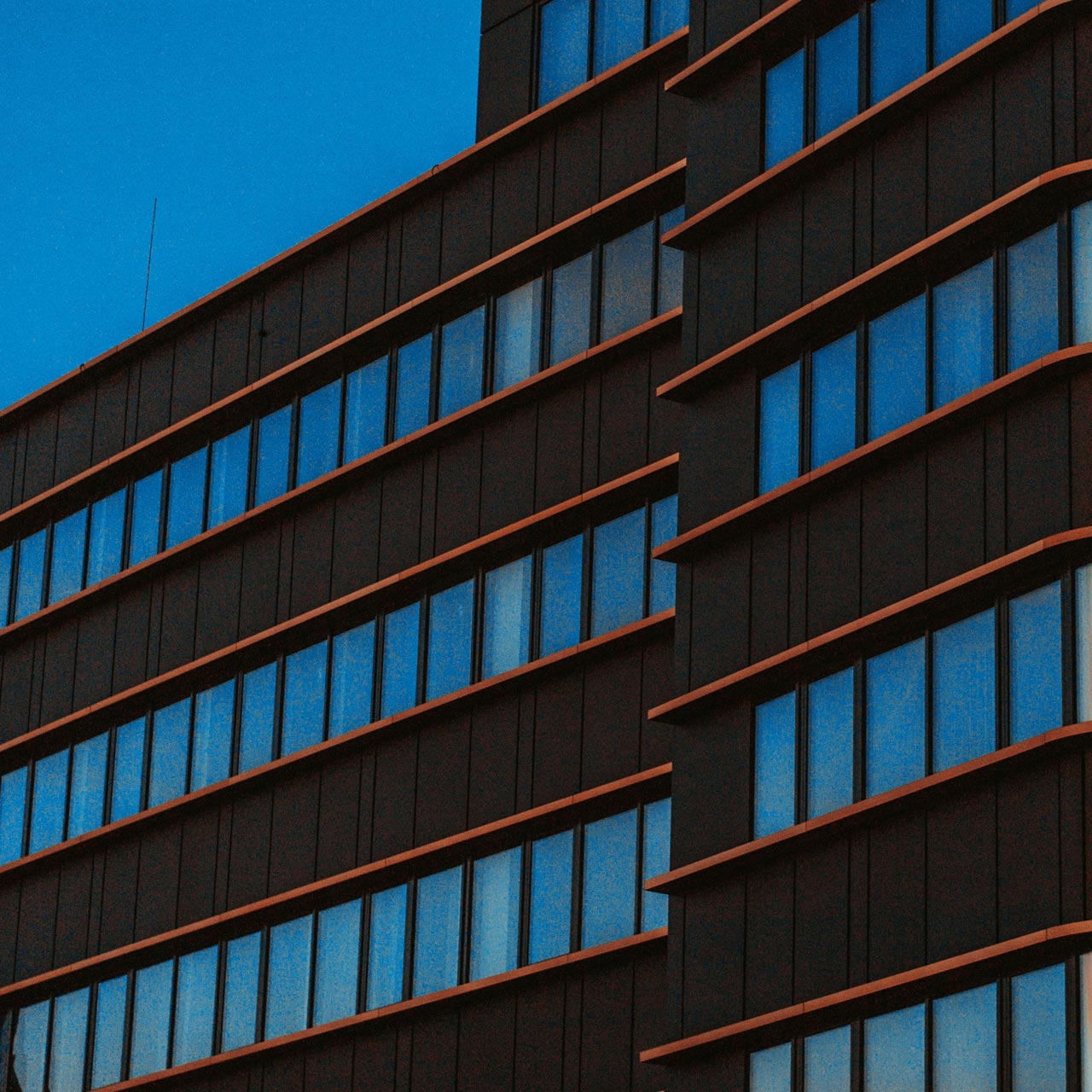 Windows in a large building